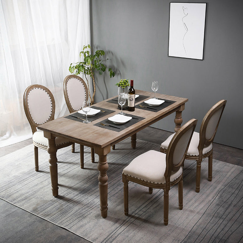 Cottage Style Solid Wood Dining Set with Traditional Height Table and 4 Legs Base Clearhalo 'Dining Room Sets' 'Dining Tables & Seating' 'dining_room_set' 'furn' 'furn_dining_room_set' 'Furniture' 'furniture_dining_room_set' 'Kitchen & Dining Furniture' 'kitchen&dining_furn' 'kitchen' 3473830