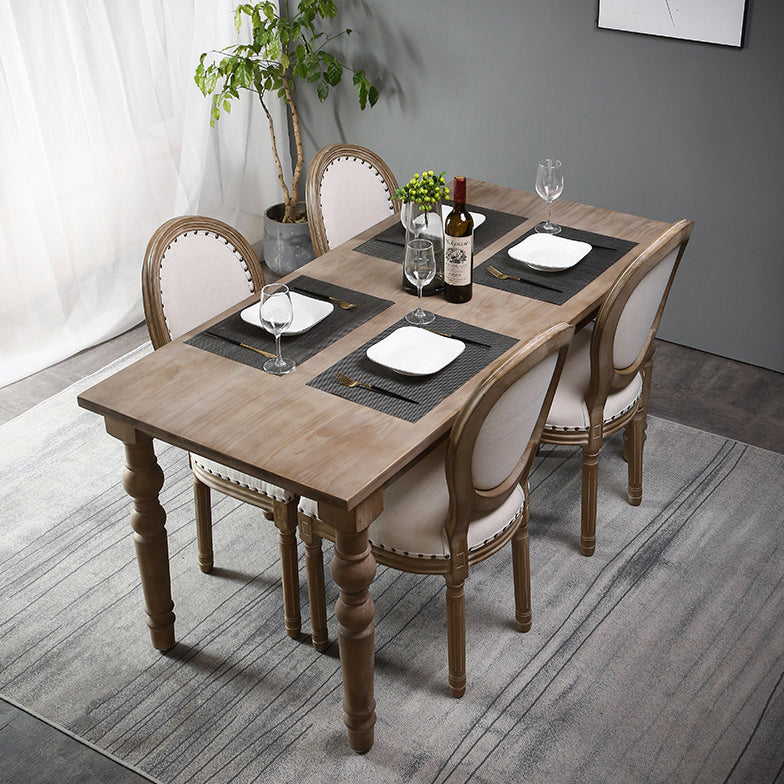 Cottage Style Solid Wood Dining Set with Traditional Height Table and 4 Legs Base Clearhalo 'Dining Room Sets' 'Dining Tables & Seating' 'dining_room_set' 'furn' 'furn_dining_room_set' 'Furniture' 'furniture_dining_room_set' 'Kitchen & Dining Furniture' 'kitchen&dining_furn' 'kitchen' 3473834