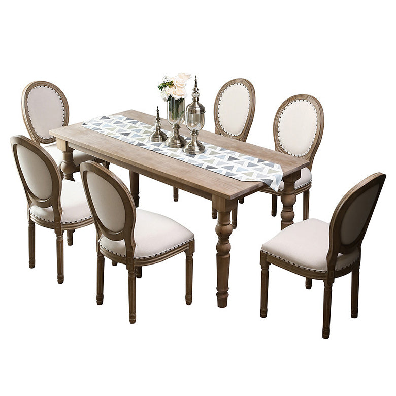 Cottage Style Solid Wood Dining Set with Traditional Height Table and 4 Legs Base Clearhalo 'Dining Room Sets' 'Dining Tables & Seating' 'dining_room_set' 'furn' 'furn_dining_room_set' 'Furniture' 'furniture_dining_room_set' 'Kitchen & Dining Furniture' 'kitchen&dining_furn' 'kitchen' 3473836