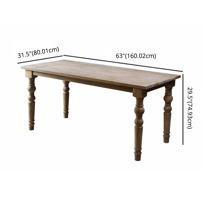 Cottage Style Solid Wood Dining Set with Traditional Height Table and 4 Legs Base Clearhalo 'Dining Room Sets' 'Dining Tables & Seating' 'dining_room_set' 'furn' 'furn_dining_room_set' 'Furniture' 'furniture_dining_room_set' 'Kitchen & Dining Furniture' 'kitchen&dining_furn' 'kitchen' 3473840