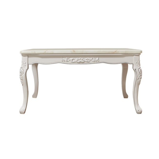 Victorian Marble Table Set of 5/7 with Rectangle Table Caved Dining Set with Textile Chairs Clearhalo 'Dining Room Sets' 'Dining Tables & Seating' 'dining_room_set' 'furn' 'furn_dining_room_set' 'Furniture' 'furniture_dining_room_set' 'Kitchen & Dining Furniture' 'kitchen&dining_furn' 'kitchen' 3473848