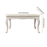 Victorian Marble Table Set of 5/7 with Rectangle Table Caved Dining Set with Textile Chairs Clearhalo 'Dining Room Sets' 'Dining Tables & Seating' 'dining_room_set' 'furn' 'furn_dining_room_set' 'Furniture' 'furniture_dining_room_set' 'Kitchen & Dining Furniture' 'kitchen&dining_furn' 'kitchen' 3473850