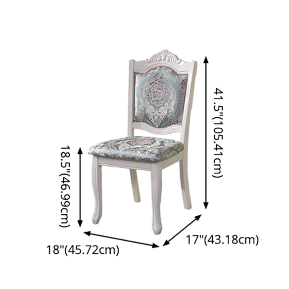 Victorian Marble Table Set of 5/7 with Rectangle Table Caved Dining Set with Textile Chairs Clearhalo 'Dining Room Sets' 'Dining Tables & Seating' 'dining_room_set' 'furn' 'furn_dining_room_set' 'Furniture' 'furniture_dining_room_set' 'Kitchen & Dining Furniture' 'kitchen&dining_furn' 'kitchen' 3473855