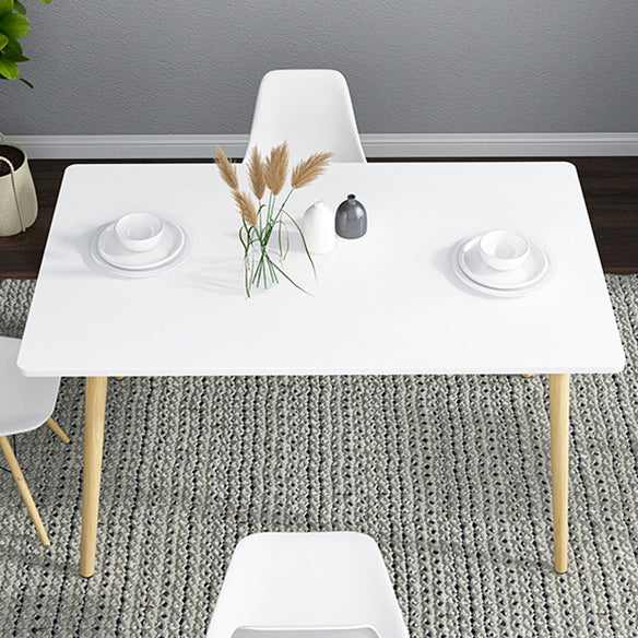 Standard Height Wood Top Dining Set with 4 Light Brown Wood Legs for Dining Furniture Clearhalo 'Dining Room Sets' 'Dining Tables & Seating' 'dining_room_set' 'Furniture' 'furniture_dining_room_set' 'Kitchen & Dining Furniture' 'kitchen&dining_furn' 'kitchen' 3473890