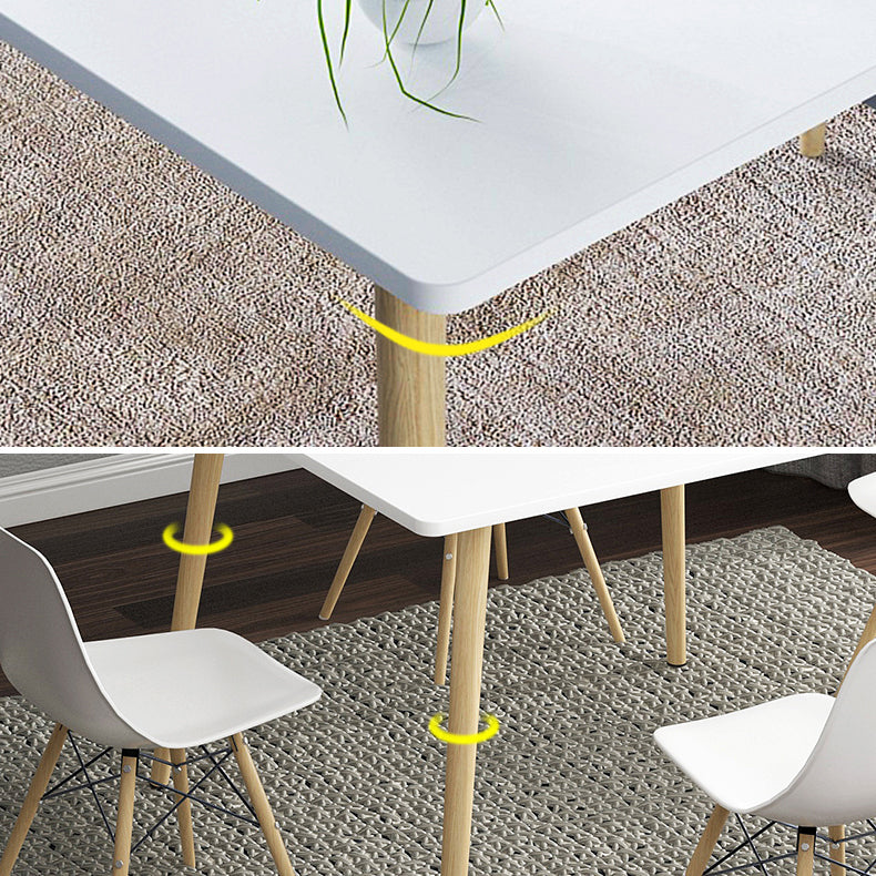 Standard Height Wood Top Dining Set with 4 Light Brown Wood Legs for Dining Furniture Clearhalo 'Dining Room Sets' 'Dining Tables & Seating' 'dining_room_set' 'Furniture' 'furniture_dining_room_set' 'Kitchen & Dining Furniture' 'kitchen&dining_furn' 'kitchen' 3473893