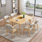 Contemporary Style Dining Room Set with Solid Wood Dining Table and Chairs 7 Piece Set Clearhalo 'Dining Room Sets' 'Dining Tables & Seating' 'dining_room_set' 'furn' 'furn_dining_room_set' 'Furniture' 'furniture_dining_room_set' 'Kitchen & Dining Furniture' 'kitchen&dining_furn' 'kitchen' 3473912