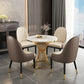 Scandinavian Sintered Stone Dining Room Set Standard Height with Gold Base Dining Furniture Clearhalo 'Dining Room Sets' 'Dining Tables & Seating' 'dining_room_set' 'furn' 'furn_dining_room_set' 'Furniture' 'furniture_dining_room_set' 'Kitchen & Dining Furniture' 'kitchen&dining_furn' 'kitchen' 3473924