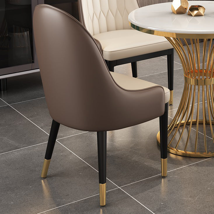 Scandinavian Sintered Stone Dining Room Set Standard Height with Gold Base Dining Furniture Clearhalo 'Dining Room Sets' 'Dining Tables & Seating' 'dining_room_set' 'furn' 'furn_dining_room_set' 'Furniture' 'furniture_dining_room_set' 'Kitchen & Dining Furniture' 'kitchen&dining_furn' 'kitchen' 3473929