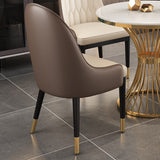 Scandinavian Sintered Stone Dining Room Set Standard Height with Gold Base Dining Furniture Clearhalo 'Dining Room Sets' 'Dining Tables & Seating' 'dining_room_set' 'furn' 'furn_dining_room_set' 'Furniture' 'furniture_dining_room_set' 'Kitchen & Dining Furniture' 'kitchen&dining_furn' 'kitchen' 3473929