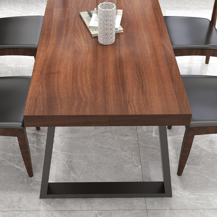 Industrial Solid Wood Top Dining Room Set with Rectangle Shape Dining Set for restaurant Clearhalo 'Dining Room Sets' 'Dining Tables & Seating' 'dining_room_set' 'furn' 'furn_dining_room_set' 'Furniture' 'furniture_dining_room_set' 'Kitchen & Dining Furniture' 'kitchen&dining_furn' 'kitchen' 3473955