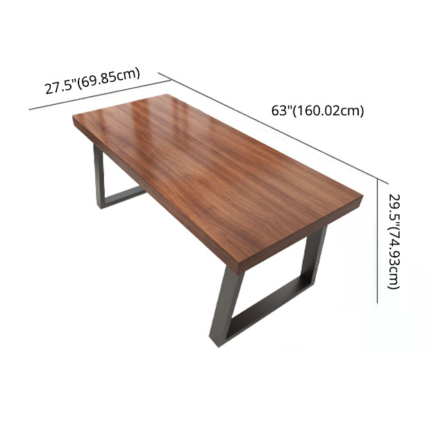 Industrial Solid Wood Top Dining Room Set with Rectangle Shape Dining Set for restaurant Clearhalo 'Dining Room Sets' 'Dining Tables & Seating' 'dining_room_set' 'furn' 'furn_dining_room_set' 'Furniture' 'furniture_dining_room_set' 'Kitchen & Dining Furniture' 'kitchen&dining_furn' 'kitchen' 3473958