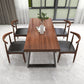 Industrial Solid Wood Top Dining Room Set with Rectangle Shape Dining Set for restaurant Clearhalo 'Dining Room Sets' 'Dining Tables & Seating' 'dining_room_set' 'furn' 'furn_dining_room_set' 'Furniture' 'furniture_dining_room_set' 'Kitchen & Dining Furniture' 'kitchen&dining_furn' 'kitchen' 3473961