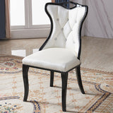 Victorian Style Marble Dining Set with White Rectangle Table and 4 Black Legs Base for Home Use Clearhalo 'Dining Room Sets' 'Dining Tables & Seating' 'dining_room_set' 'furn' 'furn_dining_room_set' 'Furniture' 'furniture_dining_room_set' 'Kitchen & Dining Furniture' 'kitchen&dining_furn' 'kitchen' 3473967