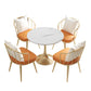 Glam Sintered Stone Dining Room Set with Gold Leg Dining Furniture for Home Use 5 Piece Set Clearhalo 'Dining Room Sets' 'Dining Tables & Seating' 'dining_room_set' 'furn' 'furn_dining_room_set' 'Furniture' 'furniture_dining_room_set' 'Kitchen & Dining Furniture' 'kitchen&dining_furn' 'kitchen' 3473990