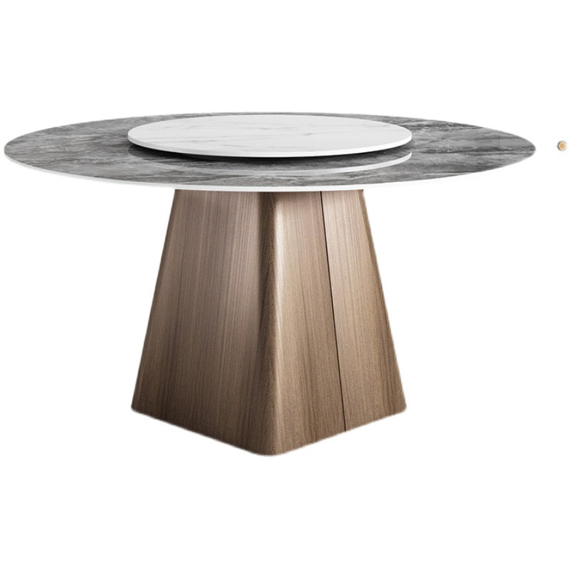 Contemporary Round Shape Dining Set Sintered Stone Top Dining Table Furniture for Restaurant Clearhalo 'Dining Room Sets' 'Dining Tables & Seating' 'dining_room_set' 'furn' 'furn_dining_room_set' 'Furniture' 'furniture_dining_room_set' 'Kitchen & Dining Furniture' 'kitchen&dining_furn' 'kitchen' 3474021