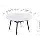 Round Standard Sintered Stone Top Dining Set with 4 Black Metallic Legs for Dining Furniture Clearhalo 'Dining Room Sets' 'Dining Tables & Seating' 'dining_room_set' 'furn' 'furn_dining_room_set' 'Furniture' 'furniture_dining_room_set' 'Kitchen & Dining Furniture' 'kitchen&dining_furn' 'kitchen' 3474057