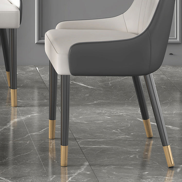 Modern Sintered Stone Rectangle Dining Room Table with Microfiber Leather Chairs for Home Clearhalo 'Dining Room Sets' 'Dining Tables & Seating' 'dining_room_set' 'furn' 'furn_dining_room_set' 'Furniture' 'furniture_dining_room_set' 'Kitchen & Dining Furniture' 'kitchen&dining_furn' 'kitchen' 3474066