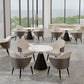 Modern Style Sintered Stone White Dining Room Set with Round Table Formal Dining Table Furniture Clearhalo 'Dining Room Sets' 'Dining Tables & Seating' 'dining_room_set' 'furn' 'furn_dining_room_set' 'Furniture' 'furniture_dining_room_set' 'Kitchen & Dining Furniture' 'kitchen&dining_furn' 'kitchen' 3474109