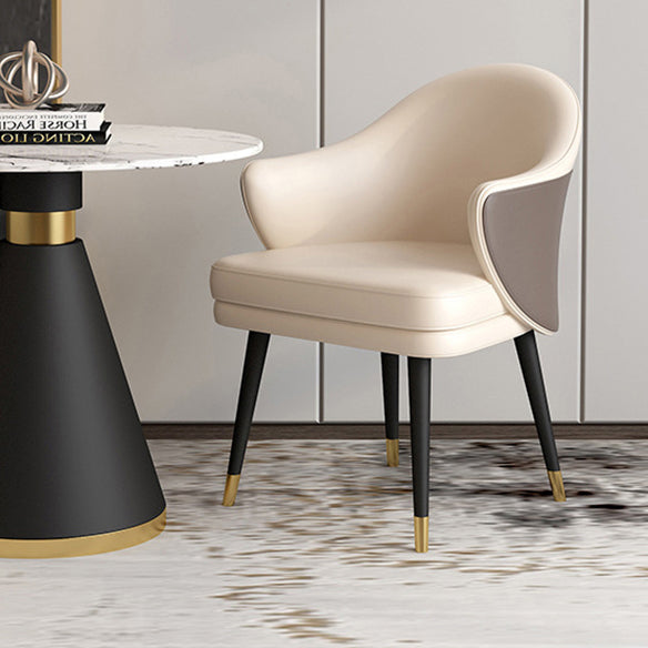 Modern Style Sintered Stone White Dining Room Set with Round Table Formal Dining Table Furniture Clearhalo 'Dining Room Sets' 'Dining Tables & Seating' 'dining_room_set' 'furn' 'furn_dining_room_set' 'Furniture' 'furniture_dining_room_set' 'Kitchen & Dining Furniture' 'kitchen&dining_furn' 'kitchen' 3474111