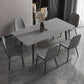 Modern Style Sintered Stone Dining Room Set with Fixed Rectangle Shape Table and 4 Legs Base Grey 7 Piece Set Clearhalo 'Dining Room Sets' 'Dining Tables & Seating' 'dining_room_set' 'furn' 'furn_dining_room_set' 'Furniture' 'furniture_dining_room_set' 'Kitchen & Dining Furniture' 'kitchen&dining_furn' 'kitchen' 3474134