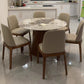 Scandinavian Sintered Stone Table Set of 5/7 with Round Table Dining Set with Leather Chairs Clearhalo 'Dining Room Sets' 'Dining Tables & Seating' 'dining_room_set' 'furn' 'furn_dining_room_set' 'Furniture' 'furniture_dining_room_set' 'Kitchen & Dining Furniture' 'kitchen&dining_furn' 'kitchen' 3474192