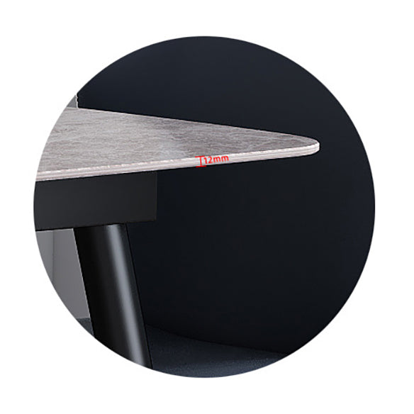 Modern Style Dining Room Set with Sintered Stone Dining Table and Upholstery Chairs Clearhalo 'Dining Room Sets' 'Dining Tables & Seating' 'dining_room_set' 'furn' 'furn_dining_room_set' 'Furniture' 'furniture_dining_room_set' 'Kitchen & Dining Furniture' 'kitchen&dining_furn' 'kitchen' 3474207