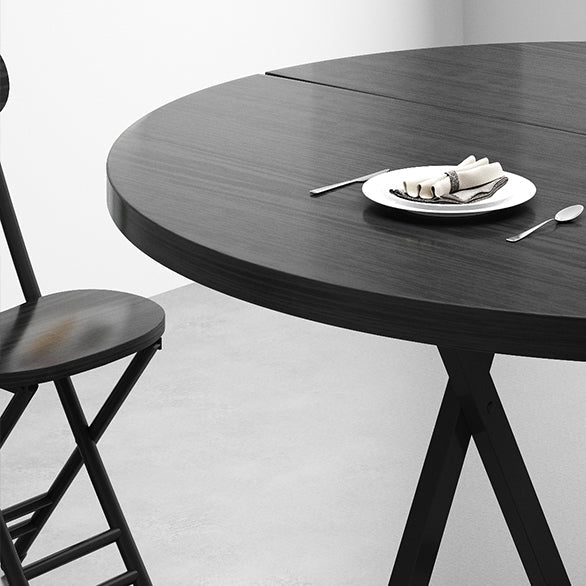 Standard Wooden Too Dining Table Set with Black Metallic Legs for Dining Furniture Clearhalo 'Dining Room Sets' 'Dining Tables & Seating' 'dining_room_set' 'furn' 'furn_dining_room_set' 'Furniture' 'furniture_dining_room_set' 'Kitchen & Dining Furniture' 'kitchen&dining_furn' 'kitchen' 3474241