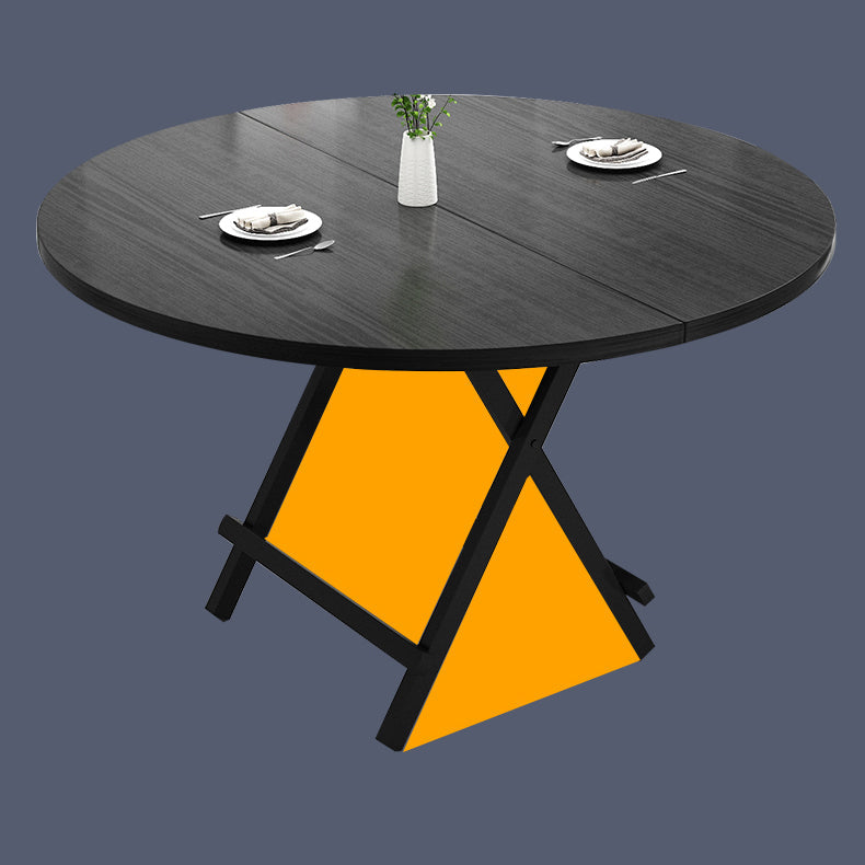 Standard Wooden Too Dining Table Set with Black Metallic Legs for Dining Furniture Clearhalo 'Dining Room Sets' 'Dining Tables & Seating' 'dining_room_set' 'furn' 'furn_dining_room_set' 'Furniture' 'furniture_dining_room_set' 'Kitchen & Dining Furniture' 'kitchen&dining_furn' 'kitchen' 3474242