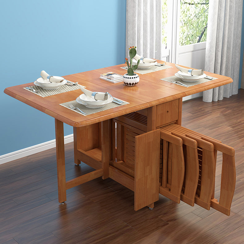 Modern Standard Height Solid Wood Dining Table Rectangle Dining Room Set For Home Use Clearhalo 'Dining Room Sets' 'Dining Tables & Seating' 'dining_room_set' 'furn' 'furn_dining_room_set' 'Furniture' 'furniture_dining_room_set' 'Kitchen & Dining Furniture' 'kitchen&dining_furn' 'kitchen' 3474258
