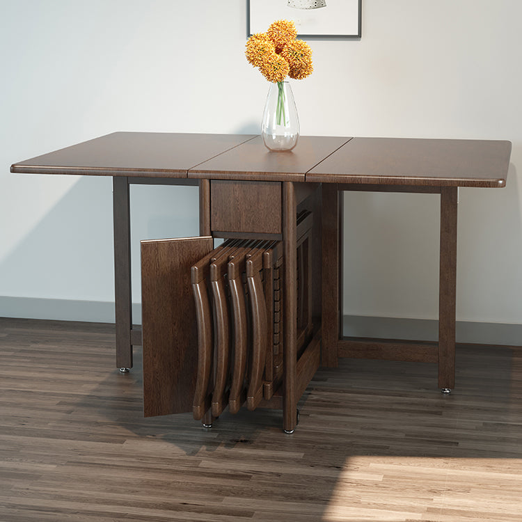 Standard Solid Wood Dining Set with Black Wood Space-Saving Design Legs for Dining Furniture Clearhalo 'Dining Room Sets' 'Dining Tables & Seating' 'dining_room_set' 'furn' 'furn_dining_room_set' 'Furniture' 'furniture_dining_room_set' 'Kitchen & Dining Furniture' 'kitchen&dining_furn' 'kitchen' 3474265