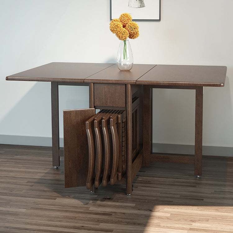 Standard Solid Wood Dining Set with Black Wood Space-Saving Design Legs for Dining Furniture Clearhalo 'Dining Room Sets' 'Dining Tables & Seating' 'dining_room_set' 'furn' 'furn_dining_room_set' 'Furniture' 'furniture_dining_room_set' 'Kitchen & Dining Furniture' 'kitchen&dining_furn' 'kitchen' 3474275