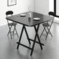 Modern Style Compact Wood Top Dining Set with 4 Black Metallic Legs Base for Dining Furniture 3 Piece Set Clearhalo 'Dining Room Sets' 'Dining Tables & Seating' 'dining_room_set' 'furn' 'furn_dining_room_set' 'Furniture' 'furniture_dining_room_set' 'Kitchen & Dining Furniture' 'kitchen&dining_furn' 'kitchen' 3474277