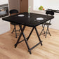 Modern Style Compact Wood Top Dining Set with 4 Black Metallic Legs Base for Dining Furniture Clearhalo 'Dining Room Sets' 'Dining Tables & Seating' 'dining_room_set' 'furn' 'furn_dining_room_set' 'Furniture' 'furniture_dining_room_set' 'Kitchen & Dining Furniture' 'kitchen&dining_furn' 'kitchen' 3474279