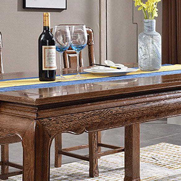 Traditional Style Solid Wood Dining Room Set with Fixed Rectangle Shape Table and 4 Legs Base Clearhalo 'Dining Room Sets' 'Dining Tables & Seating' 'dining_room_set' 'furn' 'furn_dining_room_set' 'Furniture' 'furniture_dining_room_set' 'Kitchen & Dining Furniture' 'kitchen&dining_furn' 'kitchen' 3474382