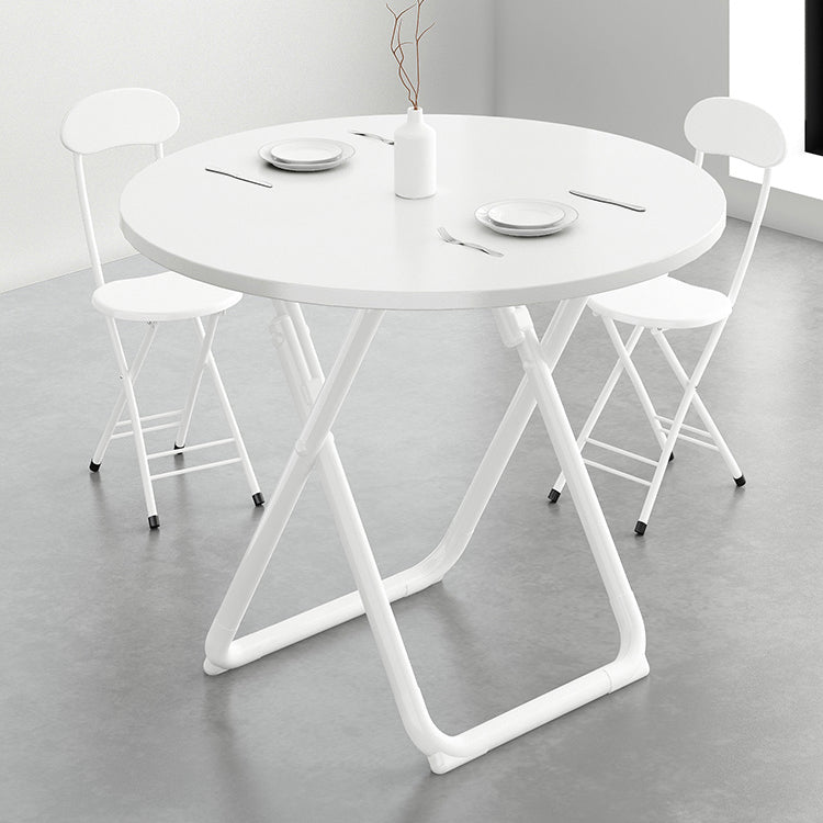 Contemporary Wood Top DiningRoomSet Foldable Dining Table Furniture for Dining Room Round 3 Piece Set Clearhalo 'Dining Room Sets' 'Dining Tables & Seating' 'dining_room_set' 'furn' 'furn_dining_room_set' 'Furniture' 'furniture_dining_room_set' 'Kitchen & Dining Furniture' 'kitchen&dining_furn' 'kitchen' 3474388