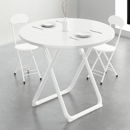 Contemporary Wood Top DiningRoomSet Foldable Dining Table Furniture for Dining Room Round 3 Piece Set Clearhalo 'Dining Room Sets' 'Dining Tables & Seating' 'dining_room_set' 'furn' 'furn_dining_room_set' 'Furniture' 'furniture_dining_room_set' 'Kitchen & Dining Furniture' 'kitchen&dining_furn' 'kitchen' 3474388