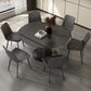 Folding Contemporary Dining Set with Sintered Stone Top Formal Dining Table Furniture Clearhalo 'Dining Room Sets' 'Dining Tables & Seating' 'dining_room_set' 'furn' 'furn_dining_room_set' 'Furniture' 'furniture_dining_room_set' 'Kitchen & Dining Furniture' 'kitchen&dining_furn' 'kitchen' 3474400