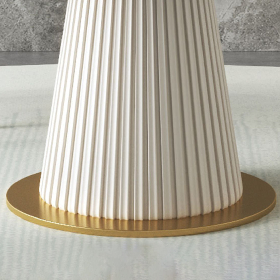 Glam Sintered Stone Dining Room Set with Round Table Space-Saving Design Dining Table Furniture Clearhalo 'Dining Room Sets' 'Dining Tables & Seating' 'dining_room_set' 'furn' 'furn_dining_room_set' 'Furniture' 'furniture_dining_room_set' 'Kitchen & Dining Furniture' 'kitchen&dining_furn' 'kitchen' 3474418