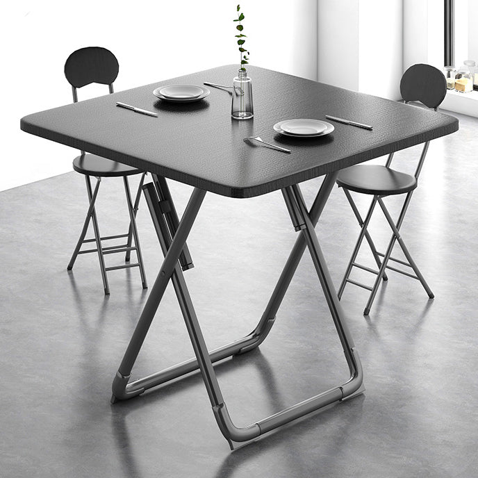 Modern Style Kitchen Dining Set Wood Top Dining Furniture Set with Double Pedestal Base Black Square Clearhalo 'Dining Room Sets' 'Dining Tables & Seating' 'dining_room_set' 'furn' 'furn_dining_room_set' 'Furniture' 'furniture_dining_room_set' 'Kitchen & Dining Furniture' 'kitchen&dining_furn' 'kitchen' 3474425