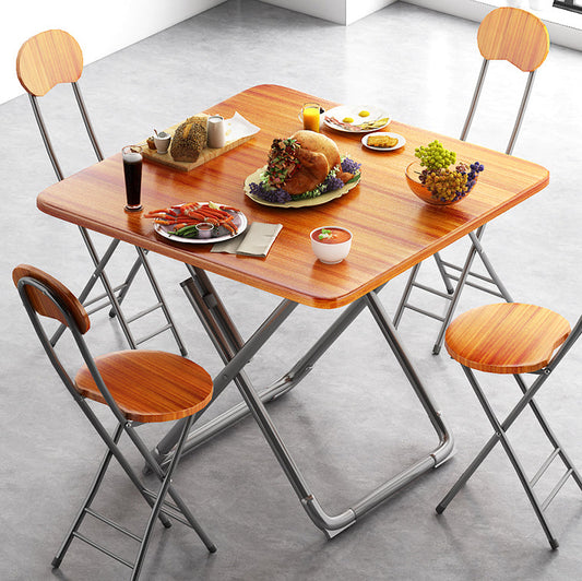 Modern Style Kitchen Dining Set Wood Top Dining Furniture Set with Double Pedestal Base Clearhalo 'Dining Room Sets' 'Dining Tables & Seating' 'dining_room_set' 'furn' 'furn_dining_room_set' 'Furniture' 'furniture_dining_room_set' 'Kitchen & Dining Furniture' 'kitchen&dining_furn' 'kitchen' 3474438