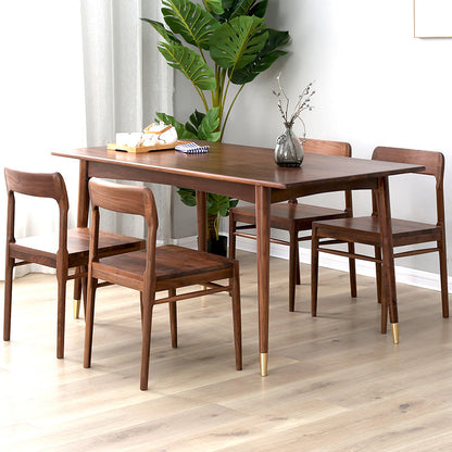 Traditional Style Solid Wood Dining Set with Rectangle Shape Table and 4 Legs Base for Home Use 5 Piece Set Clearhalo 'Dining Room Sets' 'Dining Tables & Seating' 'dining_room_set' 'furn' 'furn_dining_room_set' 'Furniture' 'furniture_dining_room_set' 'Kitchen & Dining Furniture' 'kitchen&dining_furn' 'kitchen' 3474440
