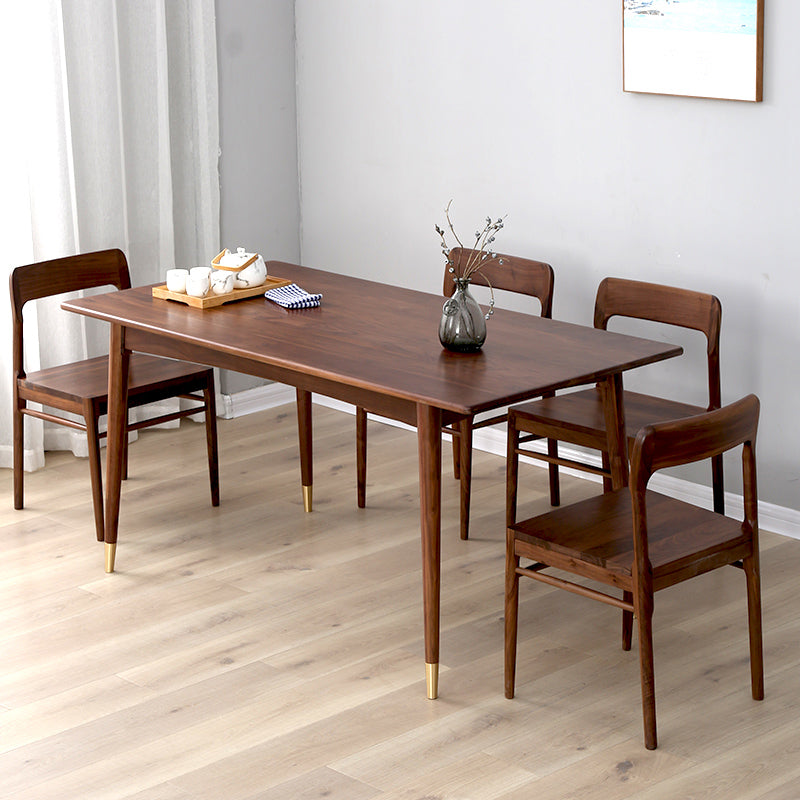 Traditional Style Solid Wood Dining Set with Rectangle Shape Table and 4 Legs Base for Home Use Clearhalo 'Dining Room Sets' 'Dining Tables & Seating' 'dining_room_set' 'furn' 'furn_dining_room_set' 'Furniture' 'furniture_dining_room_set' 'Kitchen & Dining Furniture' 'kitchen&dining_furn' 'kitchen' 3474441