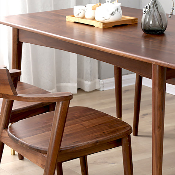 Traditional Style Solid Wood Dining Set with Rectangle Shape Table and 4 Legs Base for Home Use Clearhalo 'Dining Room Sets' 'Dining Tables & Seating' 'dining_room_set' 'furn' 'furn_dining_room_set' 'Furniture' 'furniture_dining_room_set' 'Kitchen & Dining Furniture' 'kitchen&dining_furn' 'kitchen' 3474448