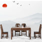 Traditional Style Solid Wood Dining Set with Fixed Table and 4 Legs Base for Home Use Clearhalo 'Dining Room Sets' 'Dining Tables & Seating' 'dining_room_set' 'furn' 'furn_dining_room_set' 'Furniture' 'furniture_dining_room_set' 'Kitchen & Dining Furniture' 'kitchen&dining_furn' 'kitchen' 3474459