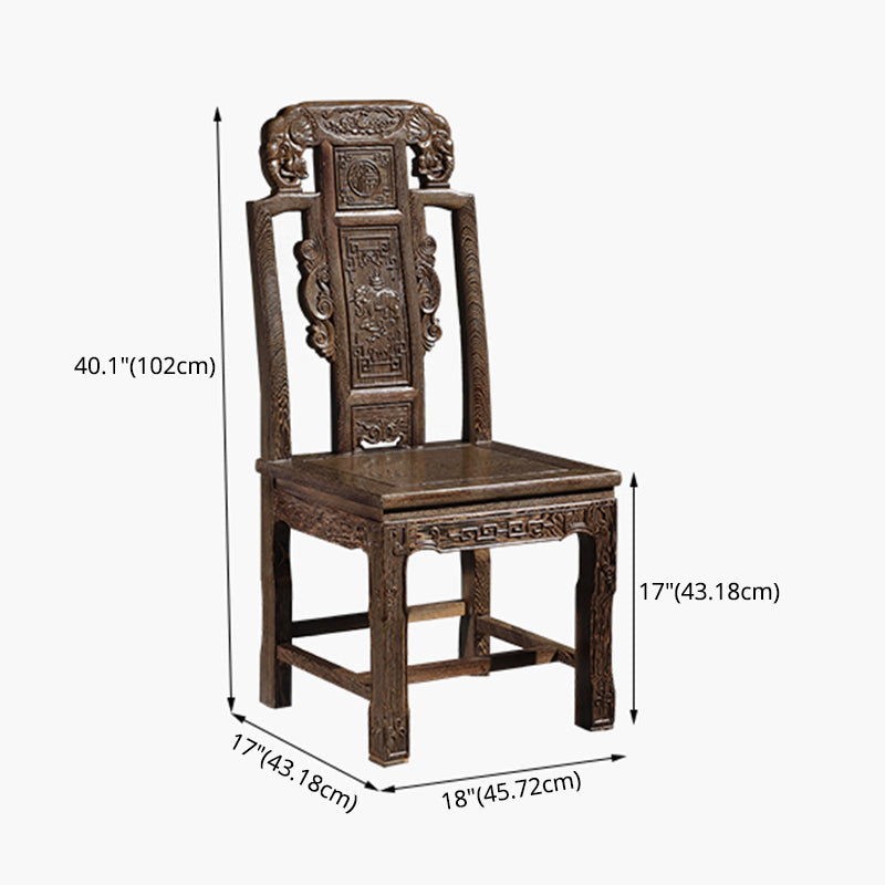 Traditional Style Solid Wood Dining Set with Fixed Table and 4 Legs Base for Home Use Clearhalo 'Dining Room Sets' 'Dining Tables & Seating' 'dining_room_set' 'furn' 'furn_dining_room_set' 'Furniture' 'furniture_dining_room_set' 'Kitchen & Dining Furniture' 'kitchen&dining_furn' 'kitchen' 3474468