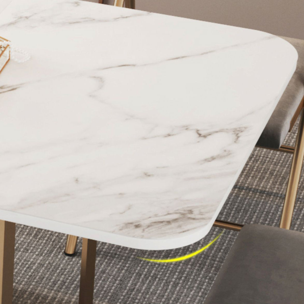 Modern Foldable Dining Room Set Standard Height with Gold Base Dining Furniture Clearhalo 'Dining Room Sets' 'Dining Tables & Seating' 'dining_room_set' 'furn' 'furn_dining_room_set' 'Furniture' 'furniture_dining_room_set' 'Kitchen & Dining Furniture' 'kitchen&dining_furn' 'kitchen' 3474493