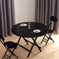 Standard Wooden Top Dining Set with Black Metallic Legs for Dining Furniture Gloss Black 3 Piece Set Clearhalo 'Dining Room Sets' 'Dining Tables & Seating' 'dining_room_set' 'furn' 'furn_dining_room_set' 'Furniture' 'furniture_dining_room_set' 'Kitchen & Dining Furniture' 'kitchen&dining_furn' 'kitchen' 3474523