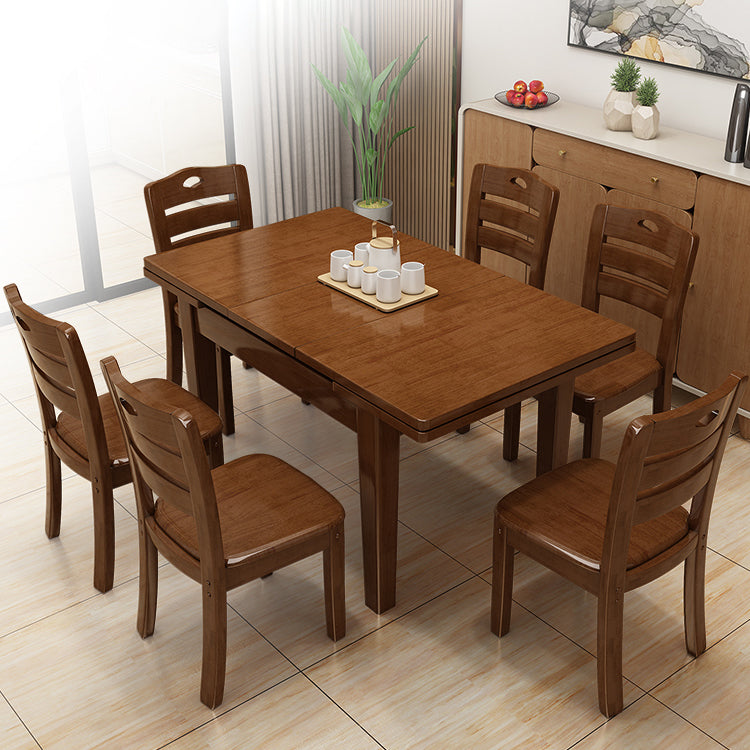 Traditional Solid Wood Dining Room Set with Rectangle Table Home Use Dining Table Furniture Clearhalo 'Dining Room Sets' 'Dining Tables & Seating' 'dining_room_set' 'furn' 'furn_dining_room_set' 'Furniture' 'furniture_dining_room_set' 'Kitchen & Dining Furniture' 'kitchen&dining_furn' 'kitchen' 3474540