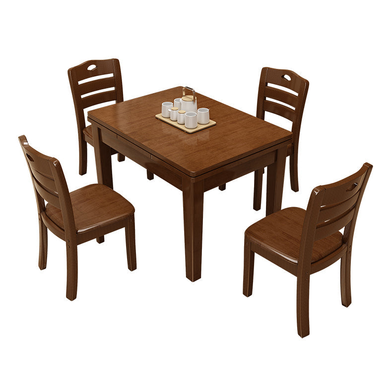 Traditional Solid Wood Dining Room Set with Rectangle Table Home Use Dining Table Furniture 5 Piece Set Clearhalo 'Dining Room Sets' 'Dining Tables & Seating' 'dining_room_set' 'furn' 'furn_dining_room_set' 'Furniture' 'furniture_dining_room_set' 'Kitchen & Dining Furniture' 'kitchen&dining_furn' 'kitchen' 3474543