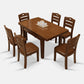 Traditional Solid Wood Dining Room Set with Rectangle Table Home Use Dining Table Furniture 7 Piece Set Clearhalo 'Dining Room Sets' 'Dining Tables & Seating' 'dining_room_set' 'furn' 'furn_dining_room_set' 'Furniture' 'furniture_dining_room_set' 'Kitchen & Dining Furniture' 'kitchen&dining_furn' 'kitchen' 3474544